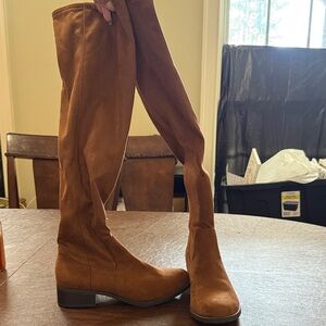 Chic Tan Over the Knee Boots